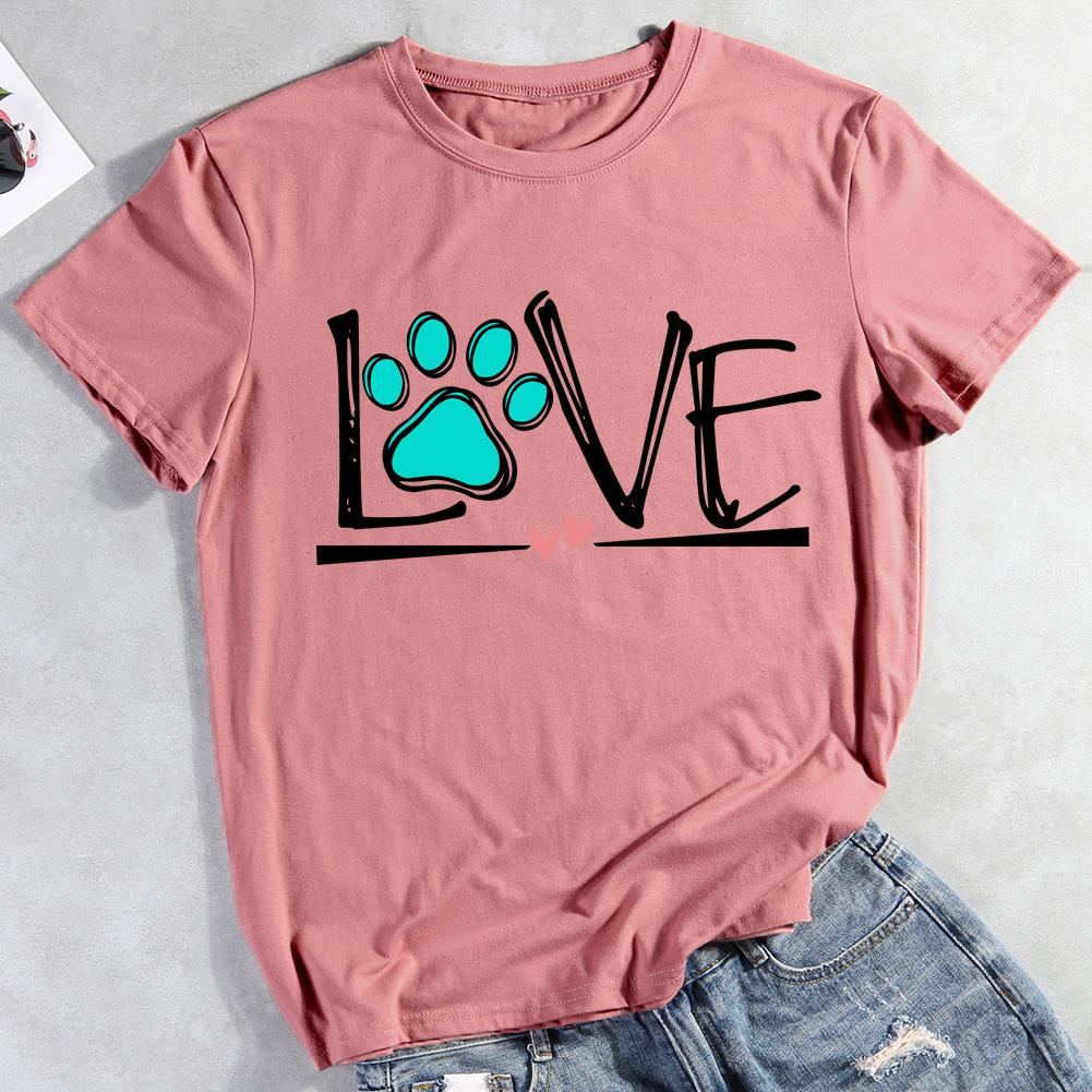 Love dog paw Pet Animal Lover T-shirt Tee -012248-CB-Guru-buzz