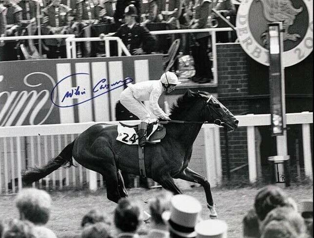 WILLIE CARSON HORSE RACING SIGNED Photo Poster painting EPSOM DERBY WITH COA & PROOF