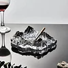 Mountain Glacier Glass Ashtray, suitable for home office decoration, cafe, hotel, bar