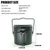 Aluminum Alloy Lunch Boxes Pot W/ Handle Metal Lunch Box for Camping and Travel