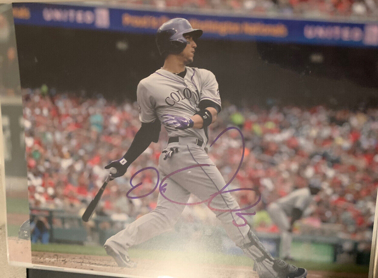 carlos gonzalez Signed 8x10 Auto Photo Poster painting Pic Rockies