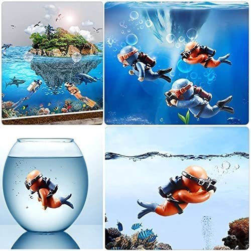 🔥LAST DAY 48% OFF🔥Aquarium Decorations, Lovely Diver Fish Tank, Floating Device
