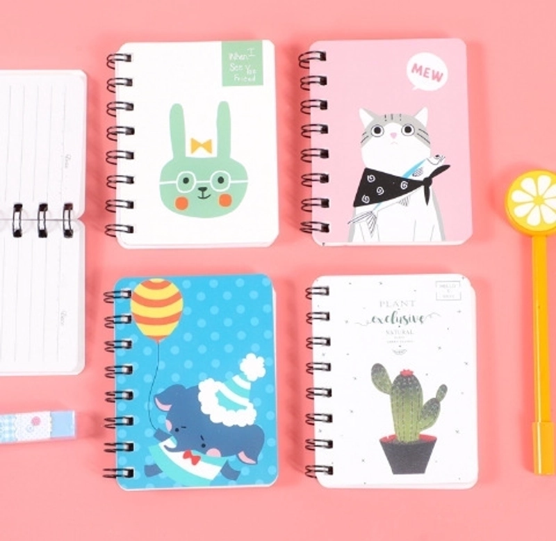 Cute Study Stationery Cartoon Mini Coil Notebook Notepad