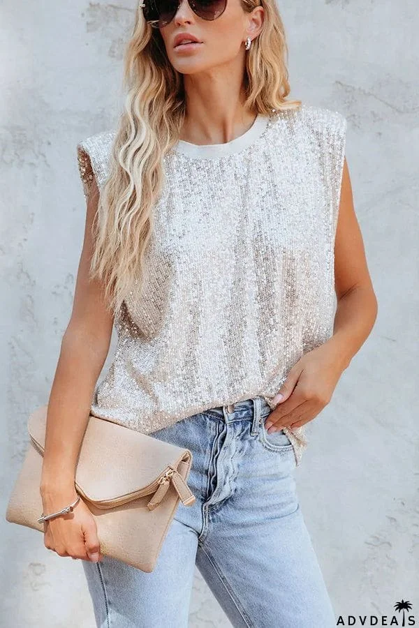 Time To Shine Sequin Tank