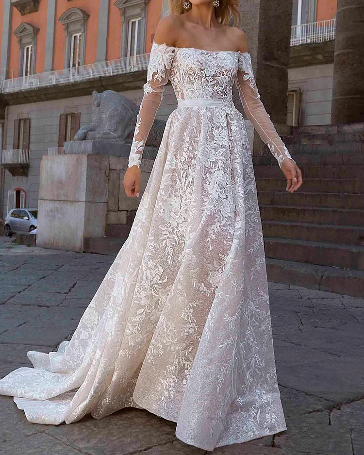 Wedding yarn evening dress