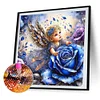 (45*45cm)Angel Blue Rose - Round Partial AB Drill Diamond Painting