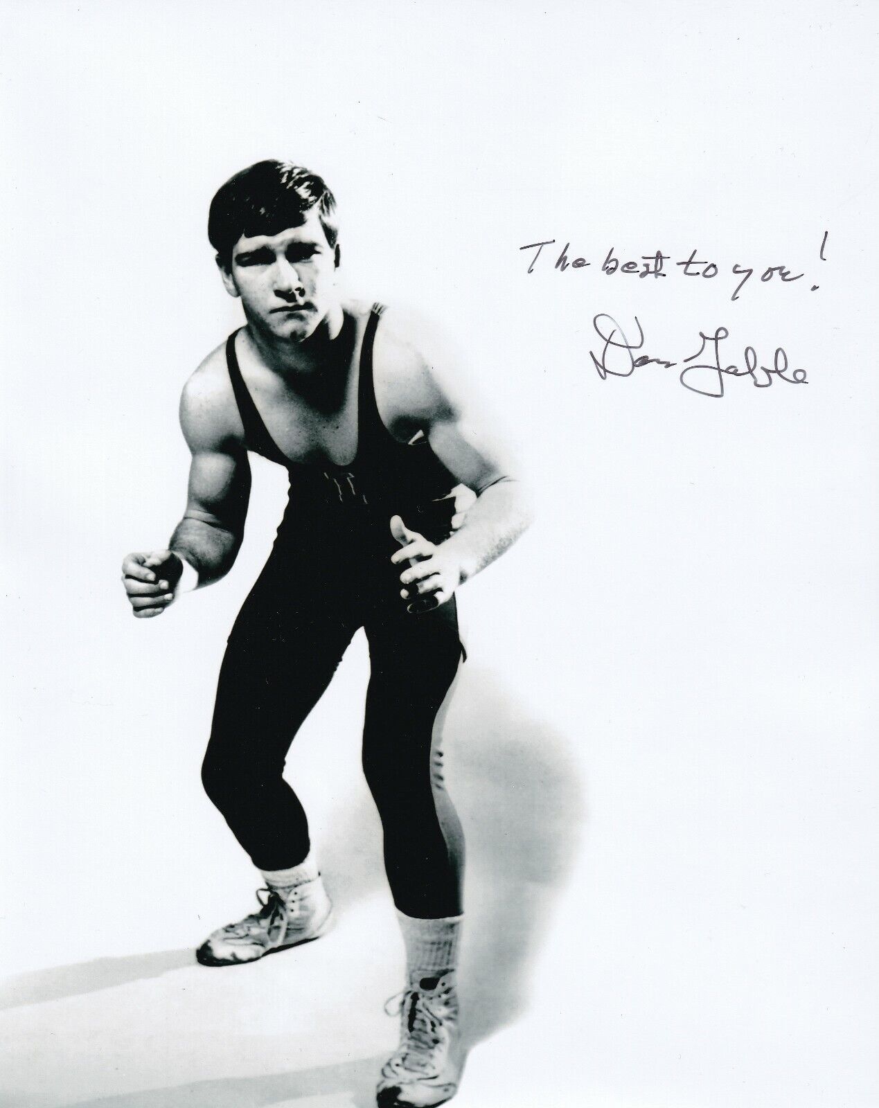 Dan Gable REAL hand SIGNED Photo Poster painting #3 COA Autographed Olympic style Wrestler