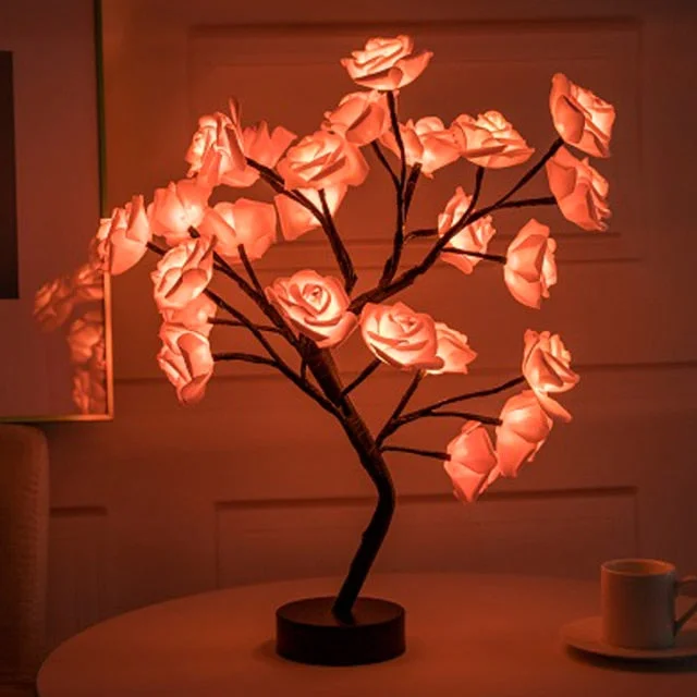 LED Rose Tree Table Lamp | Sparkly Trees