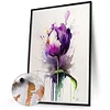 Purple Watercolor Flowers-Paint By Numbers Acrylic Painting 30*40CM(Watercolor)