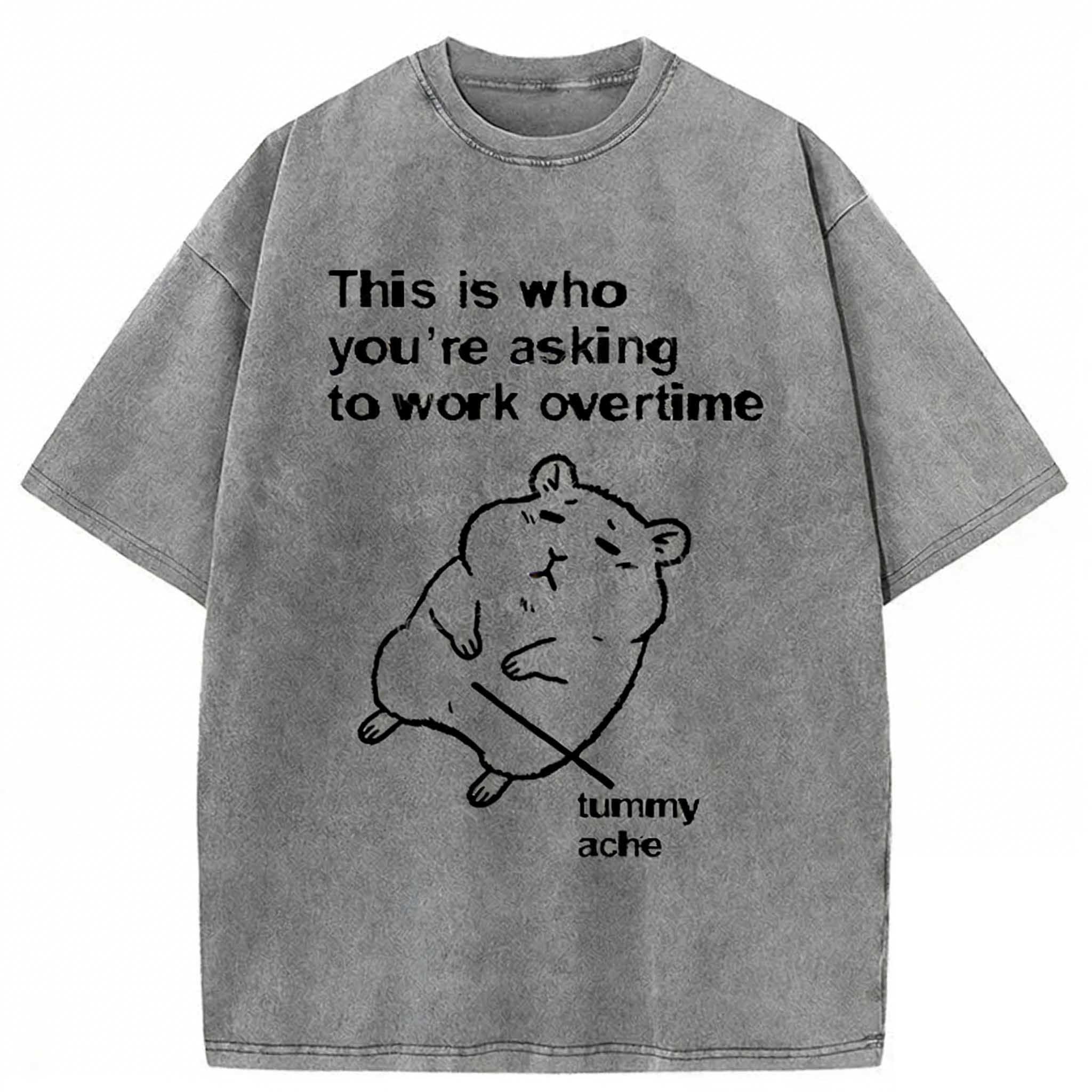 Overworked Hamster Washed T-shirt elevenforest
