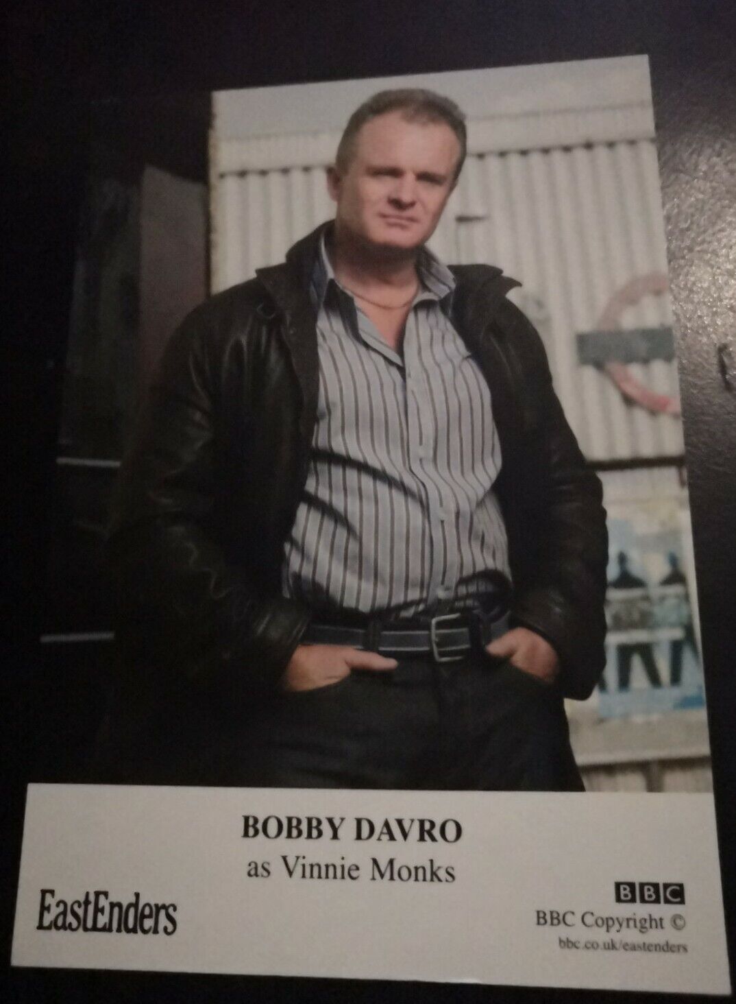 EASTENDERS UNSIGNED CAST CARD OF BOBBY DAVRO