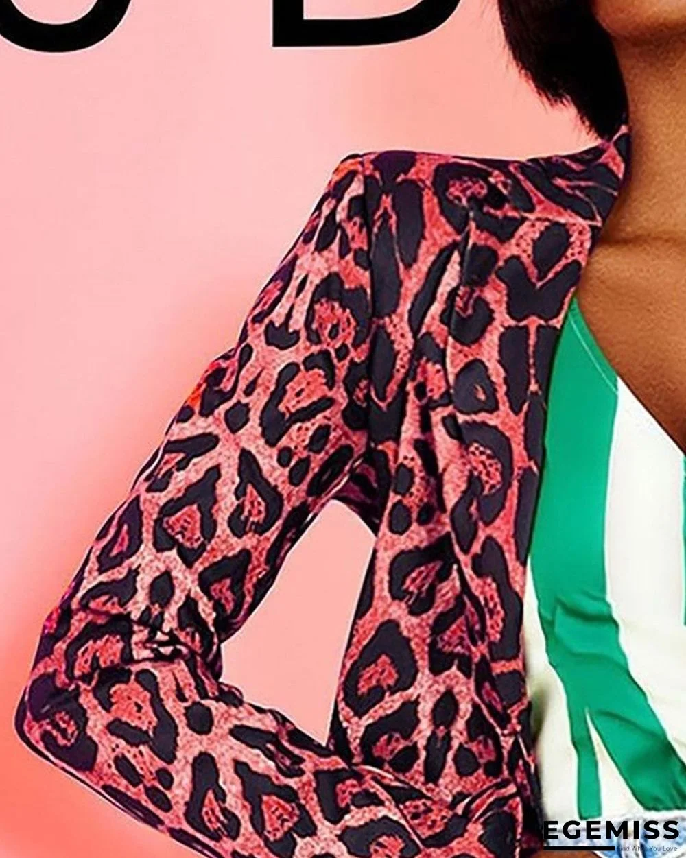 Cheetah Print Pocket Decor Blazer Coat | EGEMISS