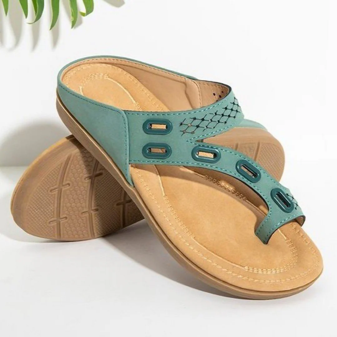 Letclo™ 2021 Summer Orthopedic Vintage Anti-Slip Women Outdoor Flip Flops Flat Slippers Ladies Shoes letclo Letclo