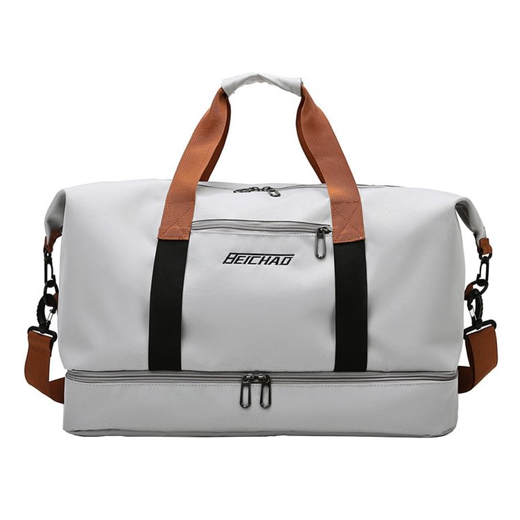 Travel Luggage Duffle Bag Large Dry Wet Weekend Gym Crossbody Bag (Dark Grey)
