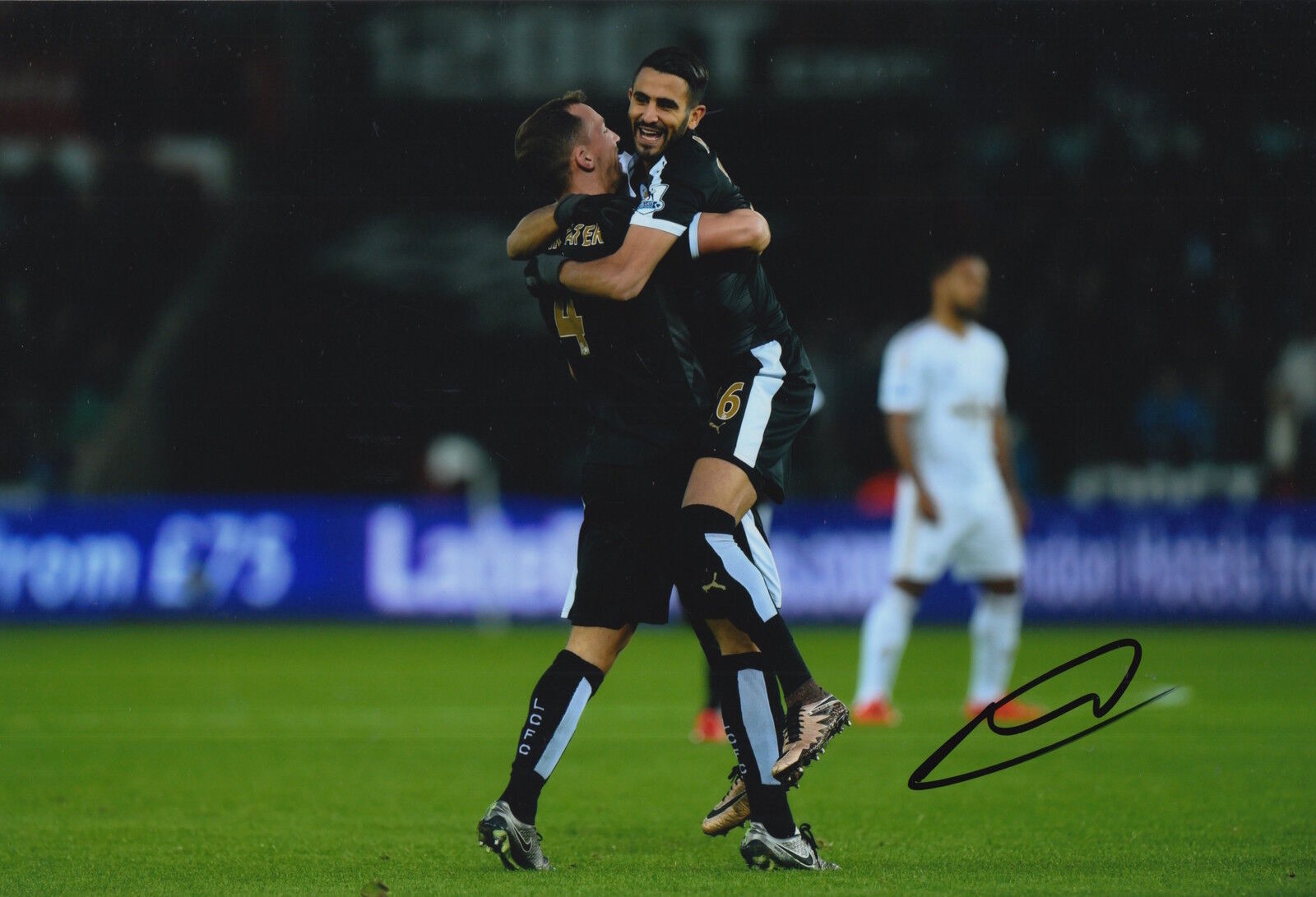 LEICESTER CITY HAND SIGNED RIYAD MAHREZ 12X8 Photo Poster painting 67.