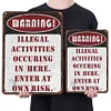 Warning - Vintage Metal Signs(12*16Inch) - Warning