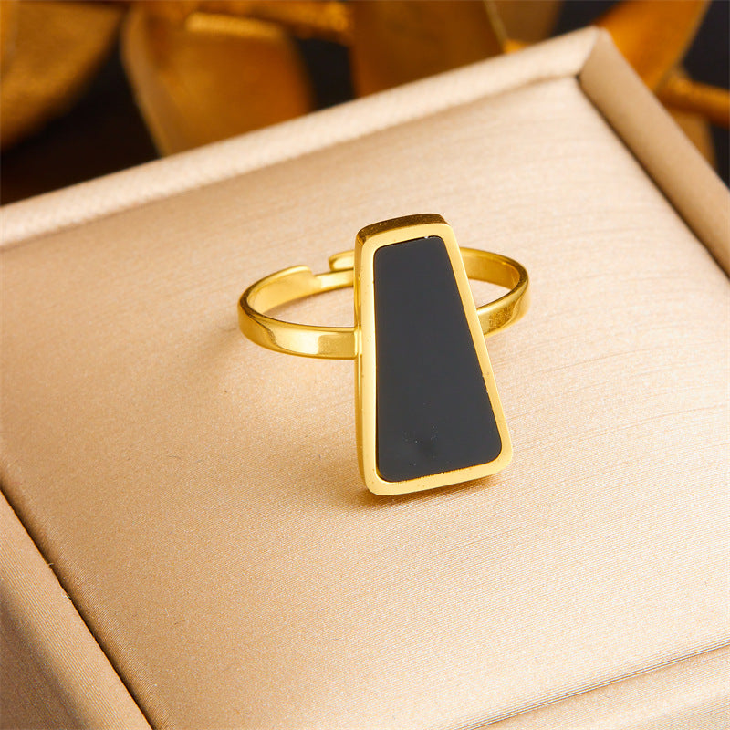 Luxurious Women Quadrilateral Stainless Steel Electroplating Jewelry Sets