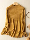 Womens Half Turtle Neck Pullover Casual Knitted Sweater