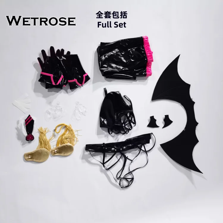 【Wetrose】In Stock Liliel Milliela Medical Corps 2.5 Dimensional Seduction Little Devil Patent Leather Sexy Lingerie Cosplay Costume Wig Full Set