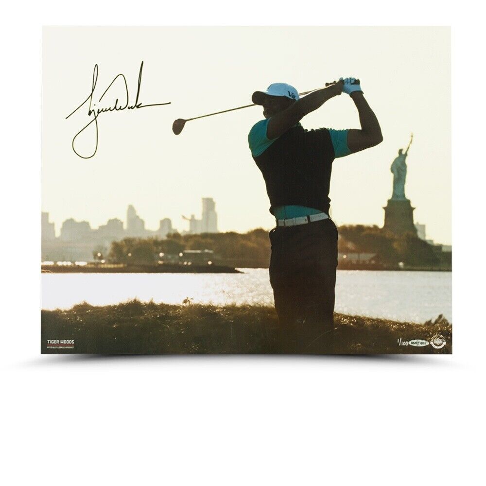 Tiger Woods Signed Autographed 16X20 Photo Poster painting Lady Liberty