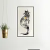 Ink Architectural Cat - 14CT Stamped Cross Stitch - 30*55cm