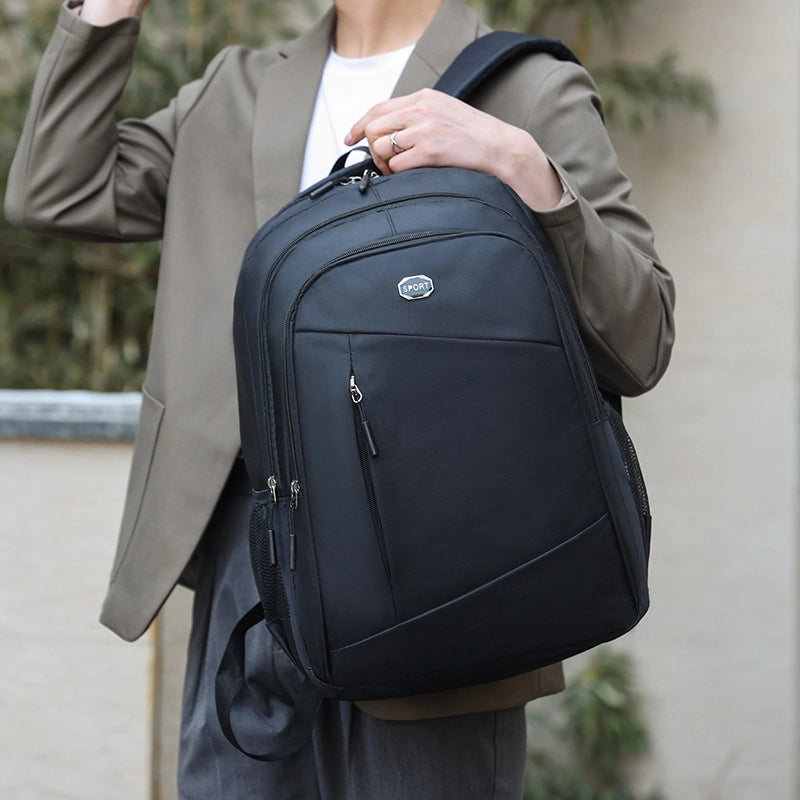 Men’s Simple Backpack Business Commuter Computer Backpack Large Capacity Leisure Travel Portable Backpack