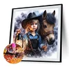 Diamond Painting-DIY Square Part AB Drill Cowboy(45*45CM)