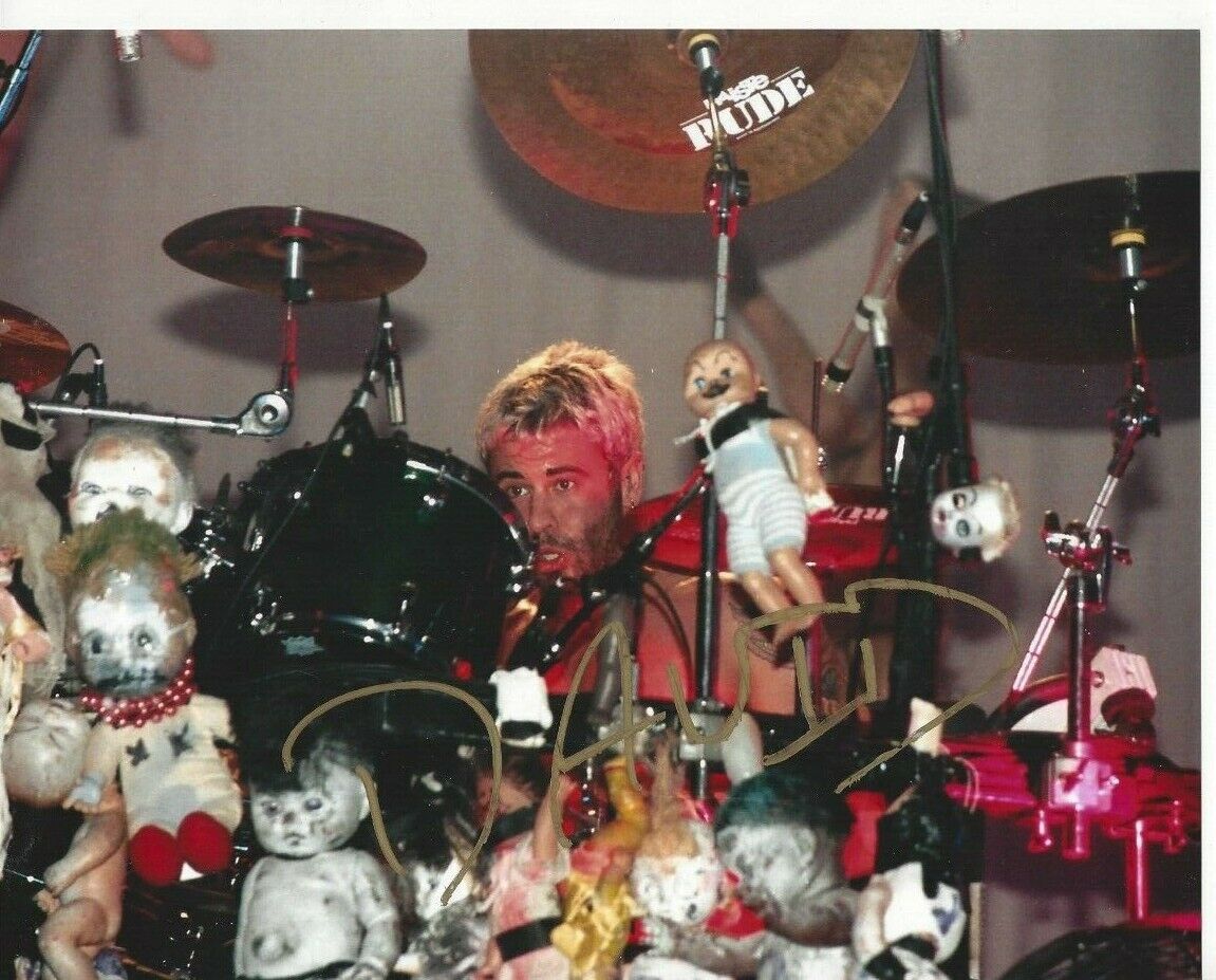 David Silveria Autographed 8x10 Korn DrummerRare B866