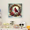 Christmas Wreath With Cardinals-11CT Stamped Cross Stitch 45*45cm/17.72*17.72in tapestrymarket