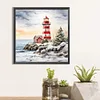 Diamond Painting-DIY Full Round Drill Christmas Lighthouse
