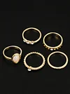 Simple Hollow Various Styles 5Pieces Rings