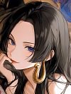 White Dress Boa Hancock Decorative Painting - ONE PIECE - BLK Studio