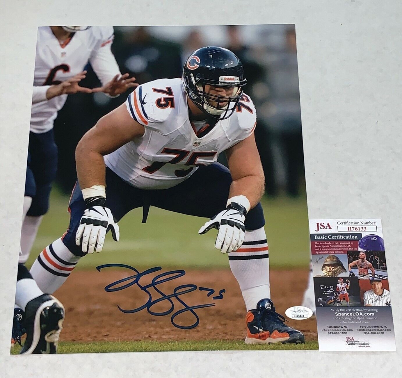 Kyle Long signed Chicago Bears 11x14 Photo Poster painting autographed JSA