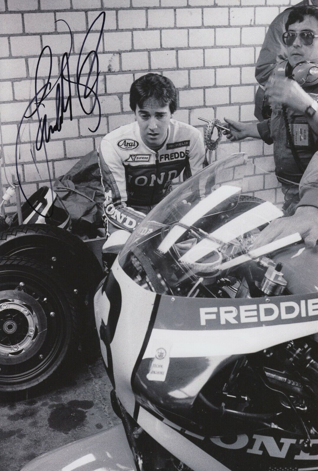 Freddie Spencer Hand Signed 12x8 Photo Poster painting - Honda MotoGP Autograph 33.