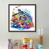 Underwater World Turtle-11CT Stamped Cross Stitch 40*40cm/15.75*15.75in