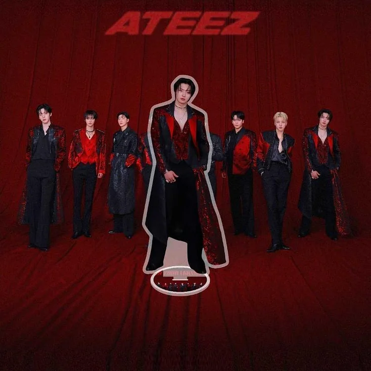 K-POP+アジア ATEEZ - ATEEZ wooyoung ateezcafe  ACRYLIC STAND ATEEZ Woo Young Acrylic Stand Figure Kpop Idol Collectible