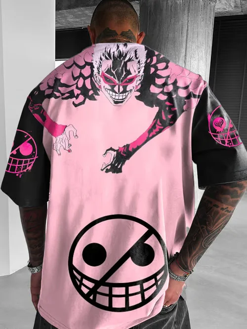 Men's Stylish One Piece Donquixote Doflamingo Comic T-shirt