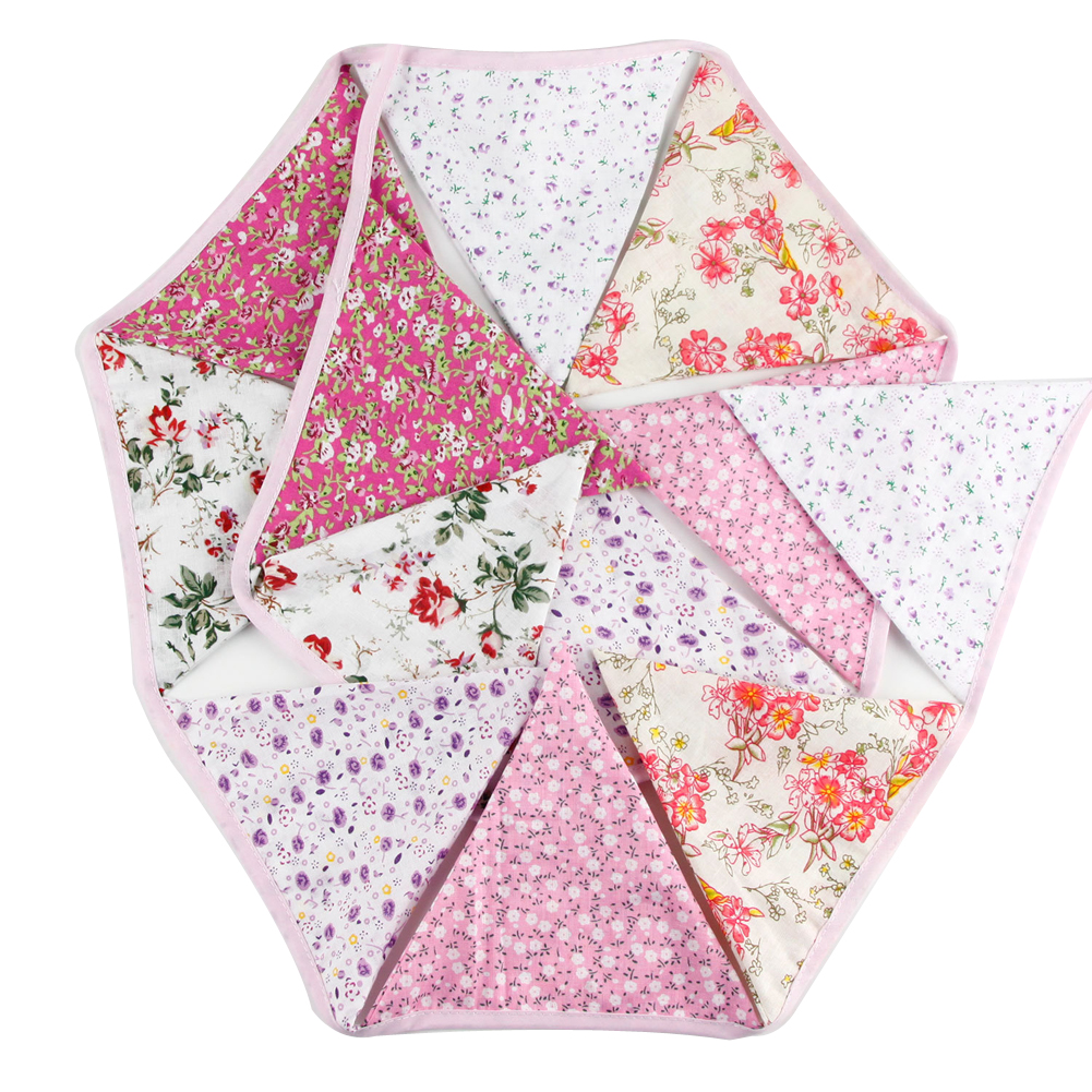 

12 Flags 3.2m Retro Flowers Party Wedding Pennant Bunting Banner Decor, 501 Original