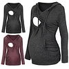 Maternity Hoodies Long Sleeve Nursing Sweatshirts Tops