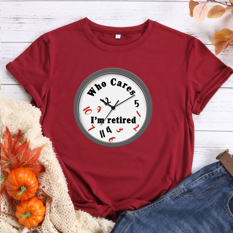 PSL-Happy Camper-Who cares I'm retired T-Shirt-013186