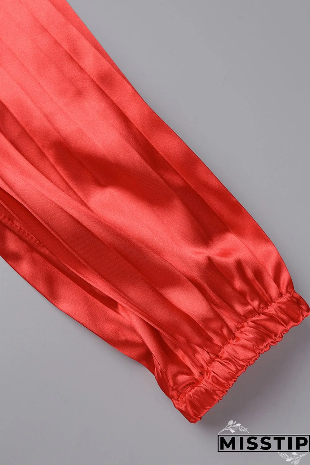 Black Casual Solid Patchwork Fold O Neck Pleated Dresses