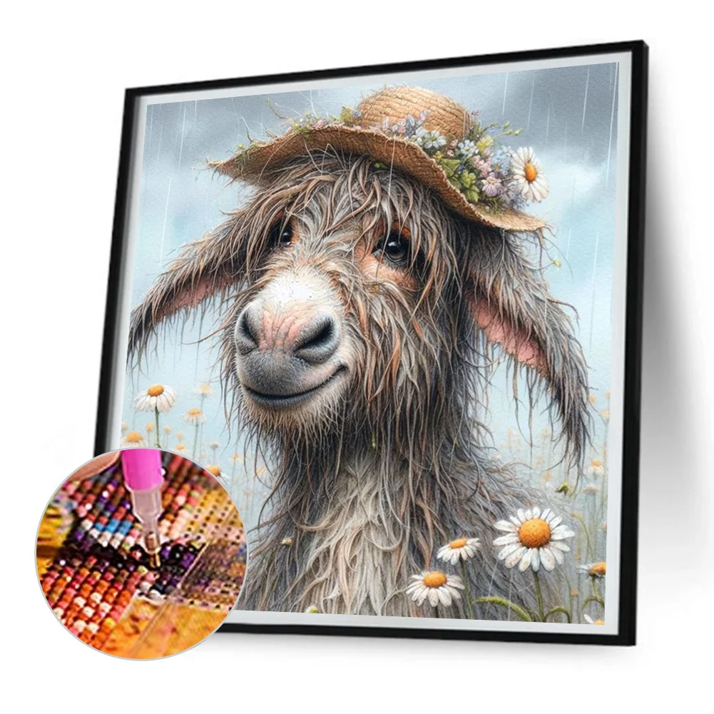 Diamond Painting - Full Round Drill - Donkey(Canvas|30*30cm)