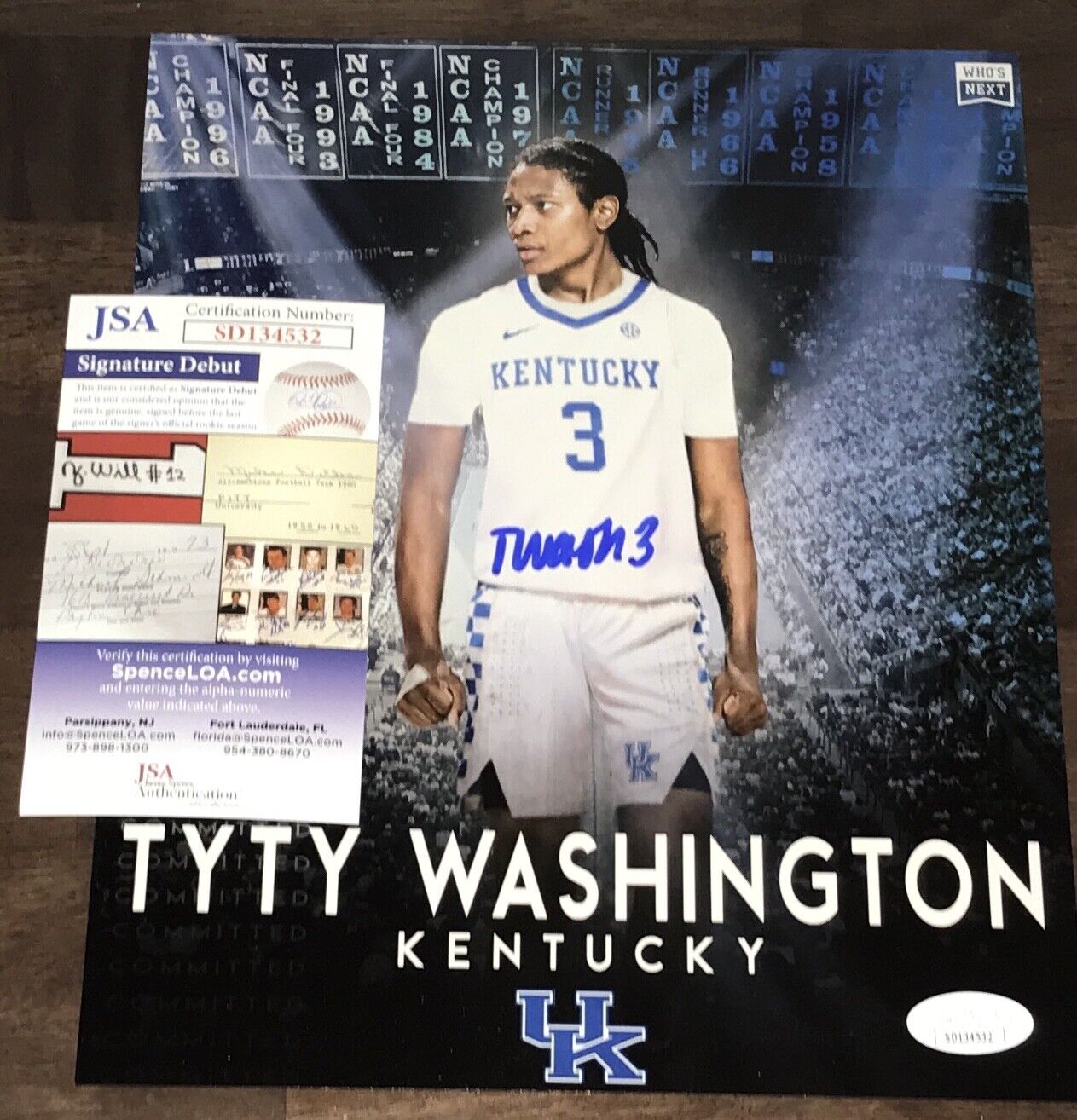 TyTy Washington Signed Autographed 8x10 Photo Poster painting Kentucky Wildcats JSA N3