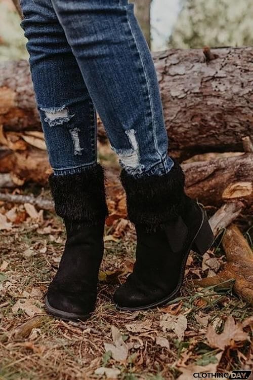 Silky Feather Pattern Topper Boot Cuffs