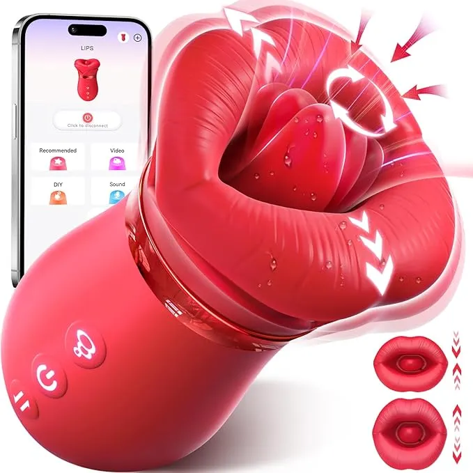 Vibrator oral Sovokn 5 &icirc;n 1 &icirc;n formă de trandafir pentru femei, cu 10 funcții de linge a limbii, 3 funcții de supt automat și 1 funcție de supt manual. De asemenea, are un nou control al aplicațiilor și funcționează ca un masaj anal.
