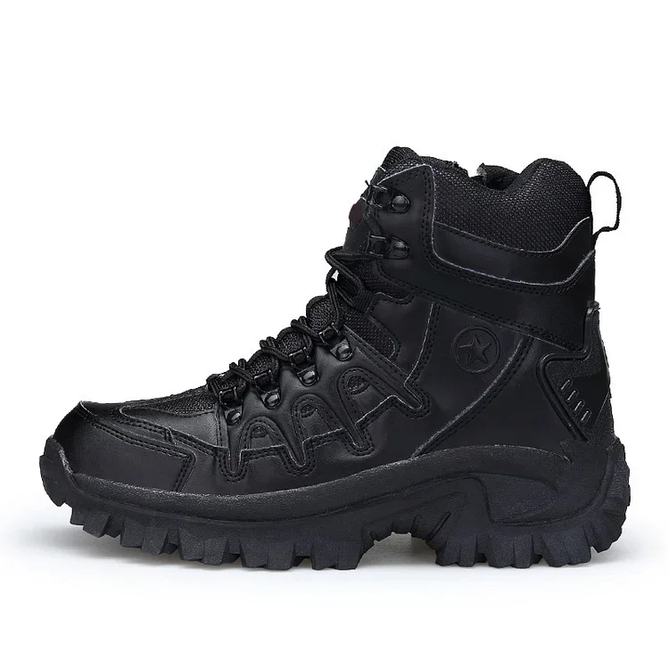 Dallader Men Outdoor Waterproof Non-Slip Hiking Boots Combat Boots