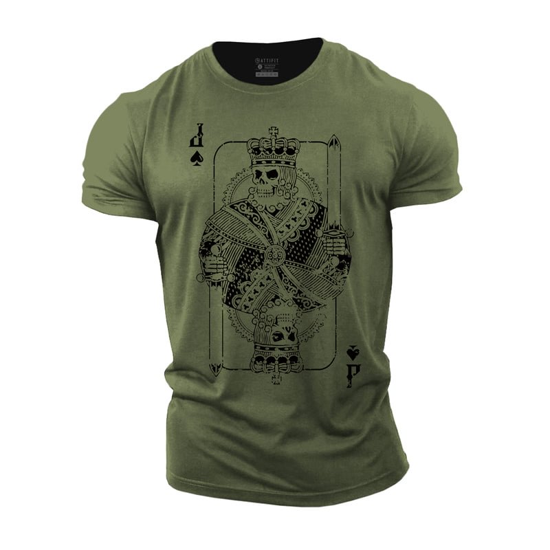 Cotton Jack of Spades Graphic Men's T-shirts tacday