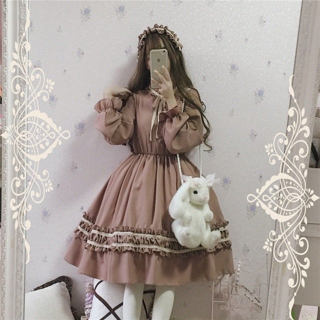 Gothic Girls Dresses Lolita Kawaii Princess Cute Dress Novameme