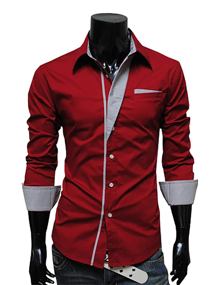 Autumn Men's Long-sleeved Casual Shirt Men's Large Version of The Loose Type of Personality Tide Men's Shirt