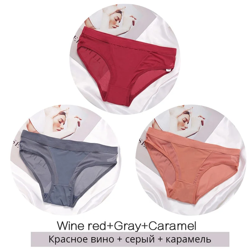 FINETOO Women Low Waist Panties Transparent Mesh Underpants M-2XL Ladies Briefs Female Underwear Fashion Girl Panty Lingerie New